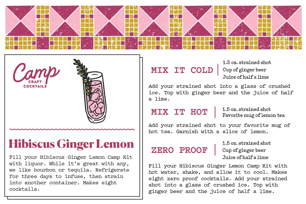 Hibiscus Ginger Lemon - Camp Craft Cocktails