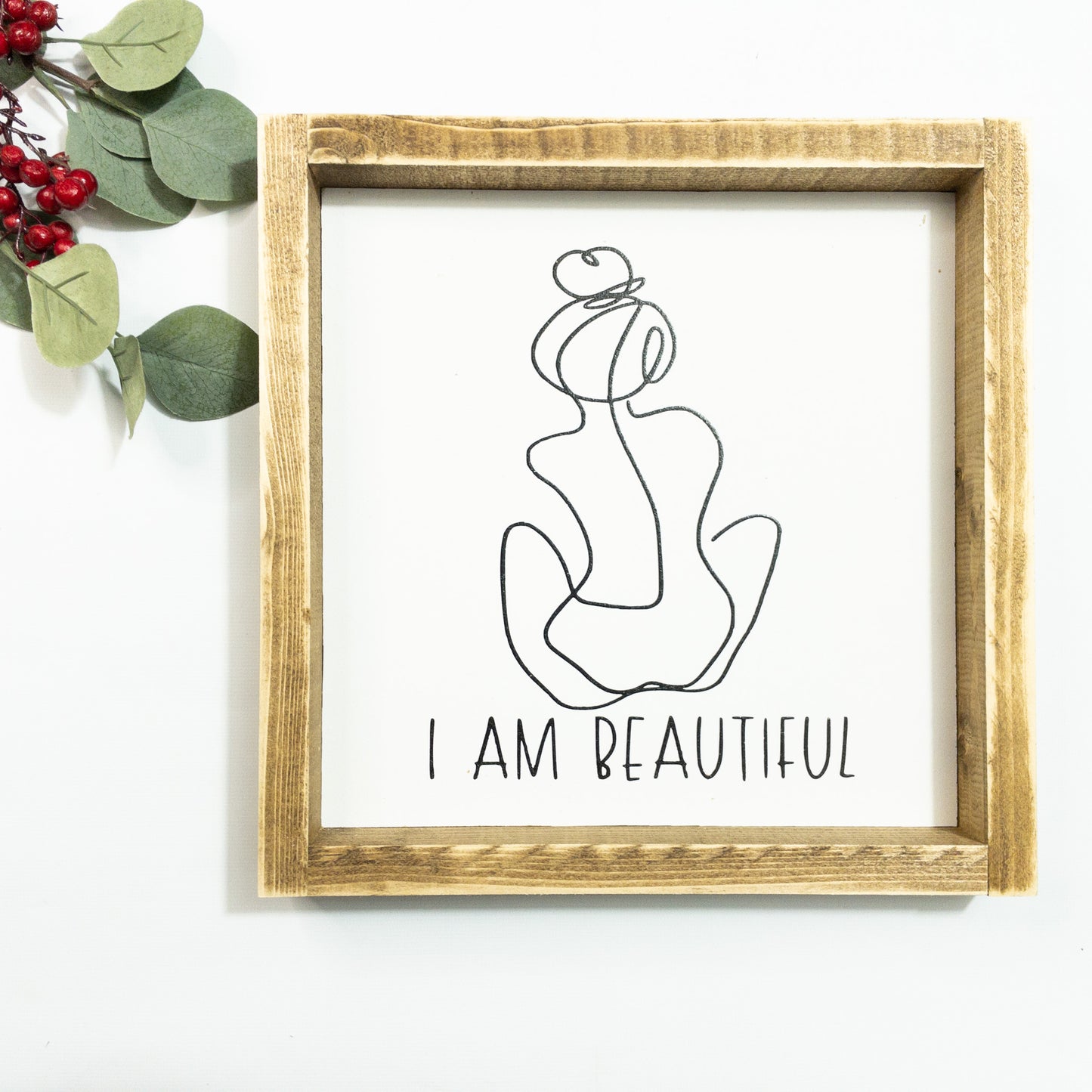 I Am Beautiful l Wood Sign