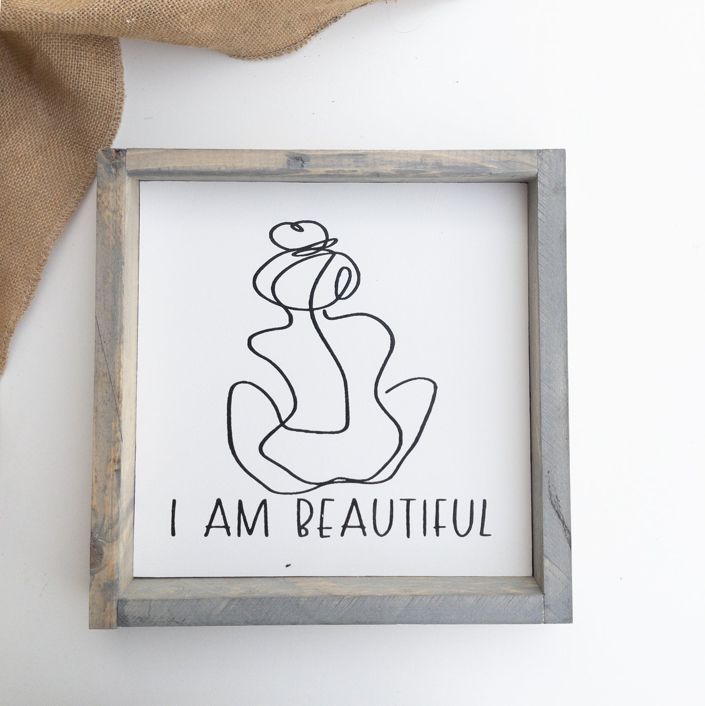 I Am Beautiful l Wood Sign